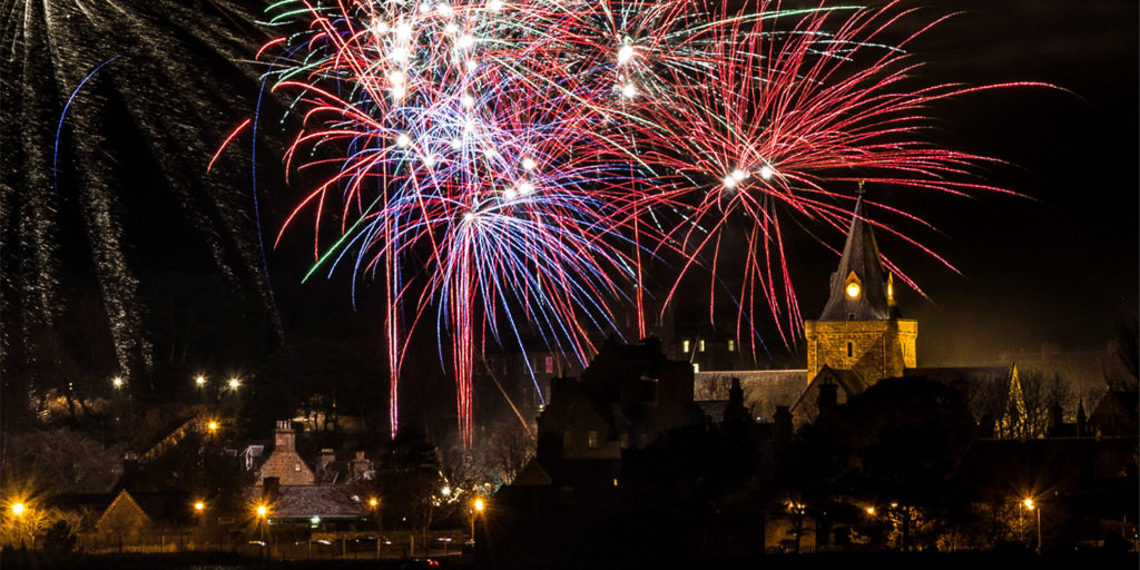 Dornoch Hogmanay Street Party Fireworks