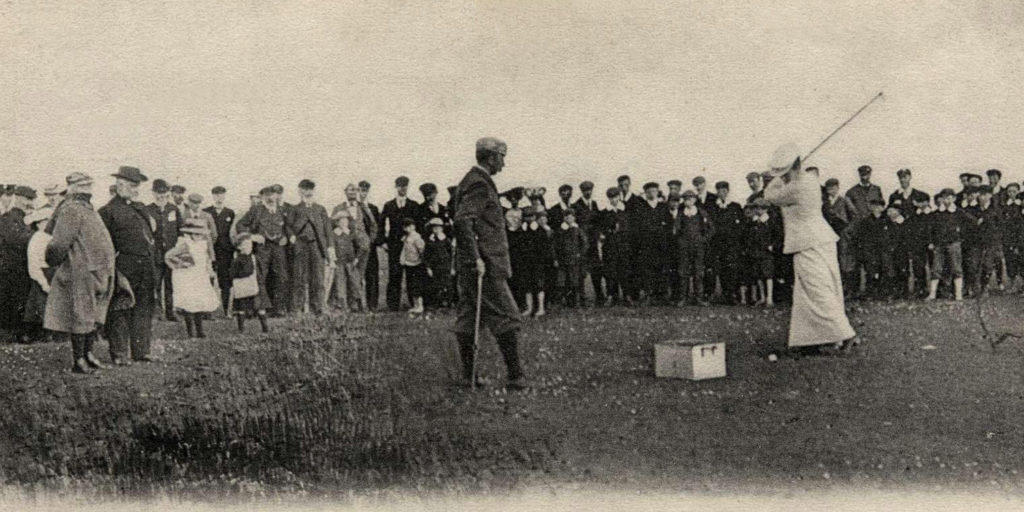 Louise Carnegie drives off to officially open the Ladies Course in 1899.