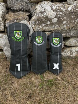 Pinstripe Leather Headcover - Green