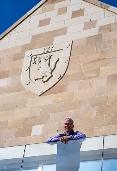 Royal Dornoch Club Captain Colin MacKay at the new clubhouse